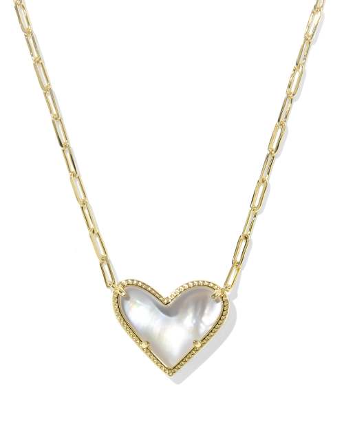 Ari Heart Statement Gold Short Pendant Necklace 