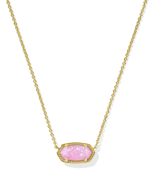 Elisa Gold Short Pendant Necklace