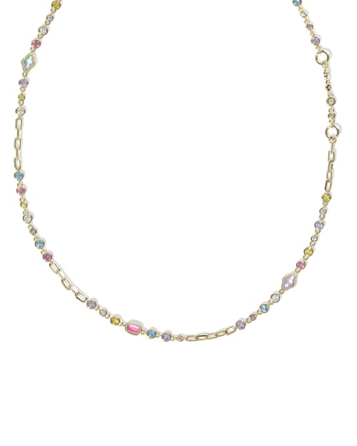 Elisa Gold Short Pendant Necklace