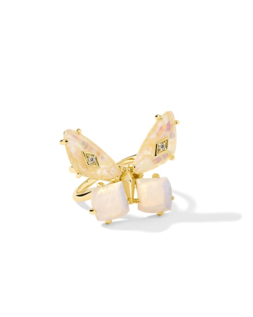 Bianca Butterfly Gold Huggie Earrings