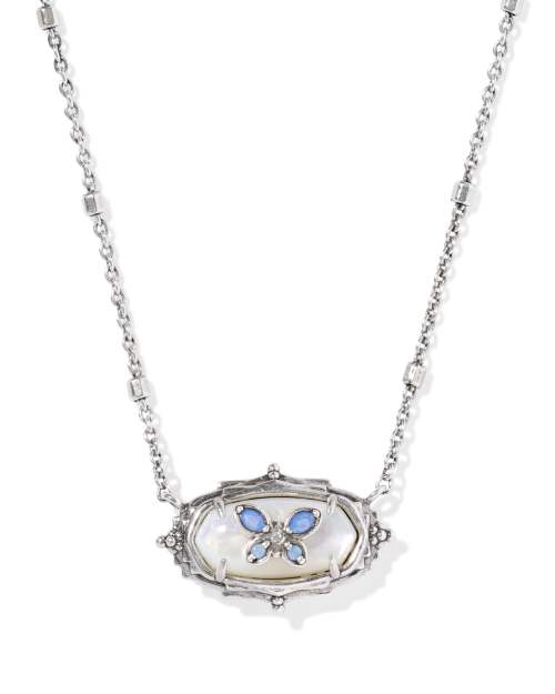 Dolly Parton x Kendra Scott Elisa Butterfly Vintage Silver Short Pendant Necklace
