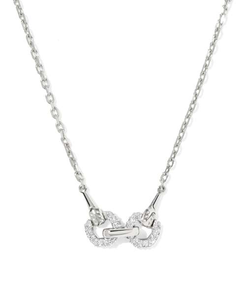 Beau 14k White Gold Short Pendant Necklace