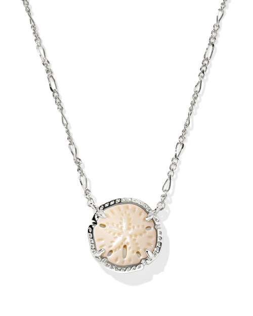 Sand Dollar Silver Short Pendant Necklace