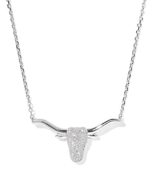 0.29 ct Longhorn 14k White Gold Pendant Necklace