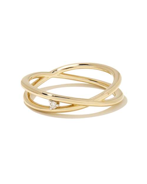 Haley Bow Gold Band Ring
