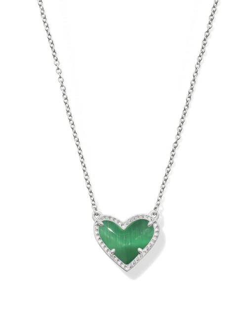 Ari Heart Silver Pendant Necklace