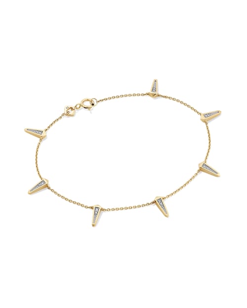 Small Spike 14k Yellow Gold Bracelet