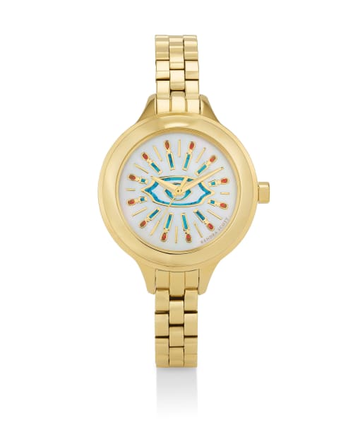 Eye Alex Gold Tone Stainless Steel 35mm Narrow Watch