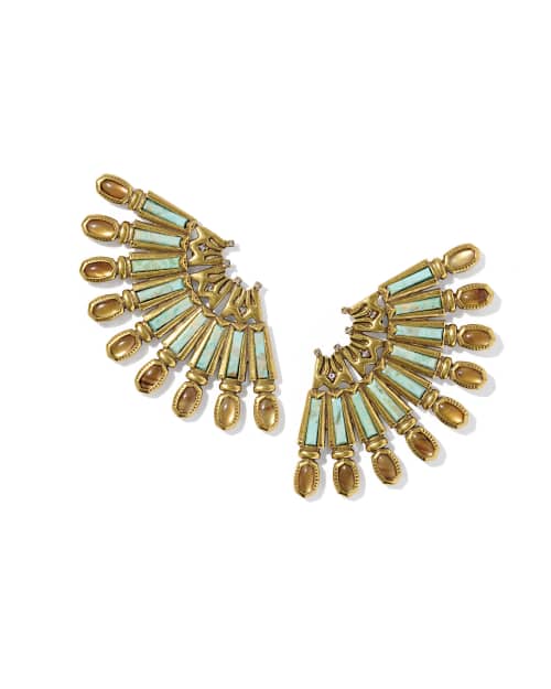 Mini Elisa Vintage Gold Hoop Earrings