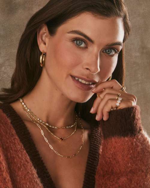 CONCISE ROYAL Bridesmaid Jewelry Set - Dainty Flower Necklace & Earrings, Pave Rhinestone, Nickel-Free