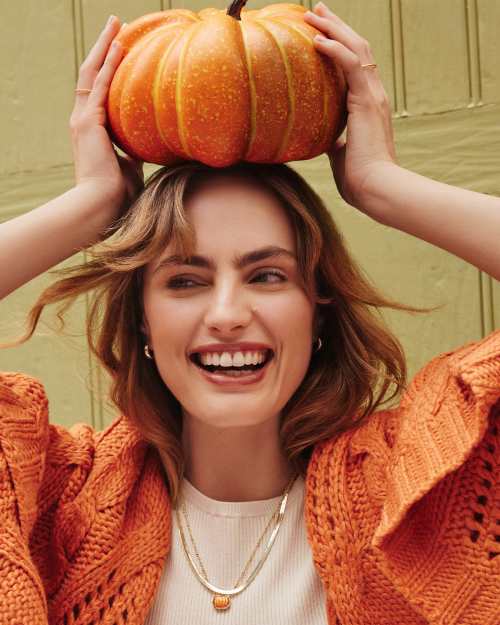 Pumpkin Short Pendant Necklace Kendra Scott