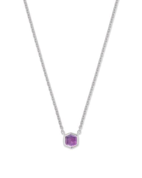 Davie Sterling Silver Pendant Necklace in Amethyst