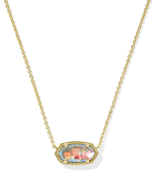 Elaina Gold Adjustable Chain Bracelet in Dichroic Glass