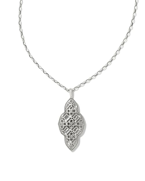 Abbie Long Pendant Necklace in Vintage Gold