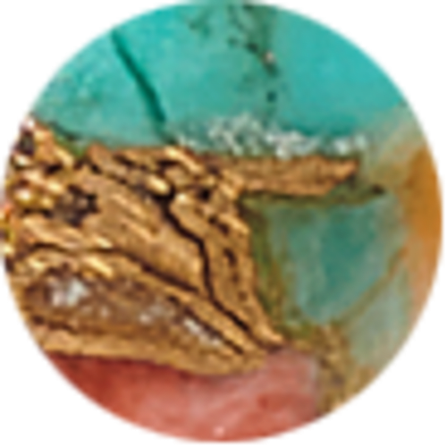 Bronze Veined Turquoise Red Oyster