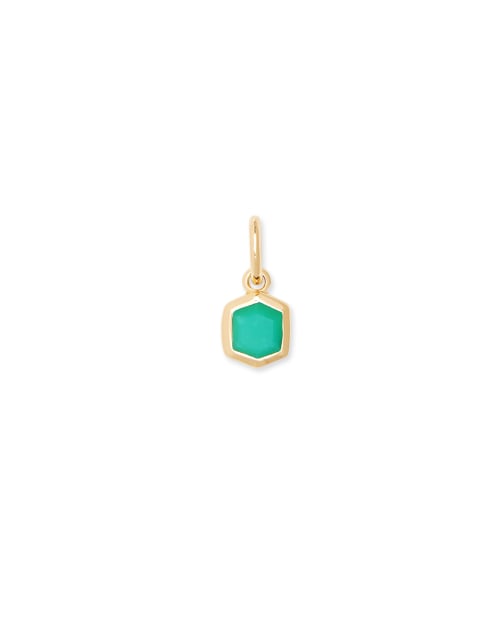 Davie 18k Gold Vermeil Charm in Chrysoprase