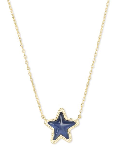 Jae Star Gold Necklace in Navy Cat's Eye Kendra Scott