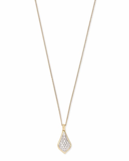 Lela Pendant Necklace in Pave Diamonds