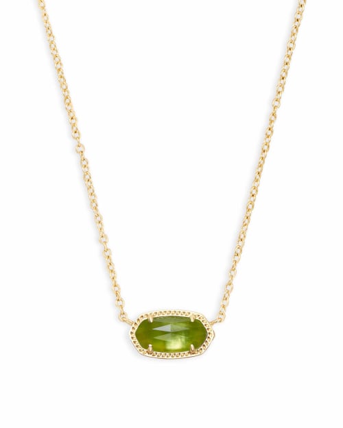 Elaina Gold Adjustable Chain Bracelet in Peridot Illusion