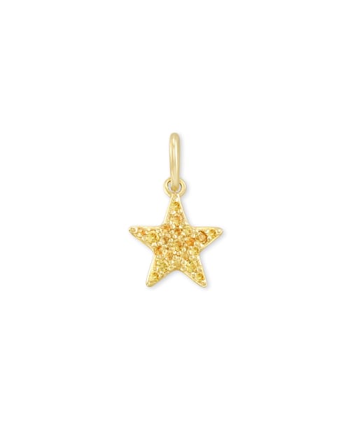 Folds Of Honor 18k Gold Vermeil Star Charm in Yellow Sapphire