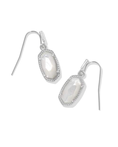 Lee Silver Drop Earrings in Ivory Mother-of-Pearl