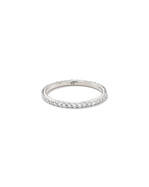 1 ct Marilyn 14k White Gold Full Eternity Band Ring in White Diamond