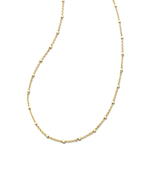 Letter A Inline Initial Necklace in 18k Gold Vermeil