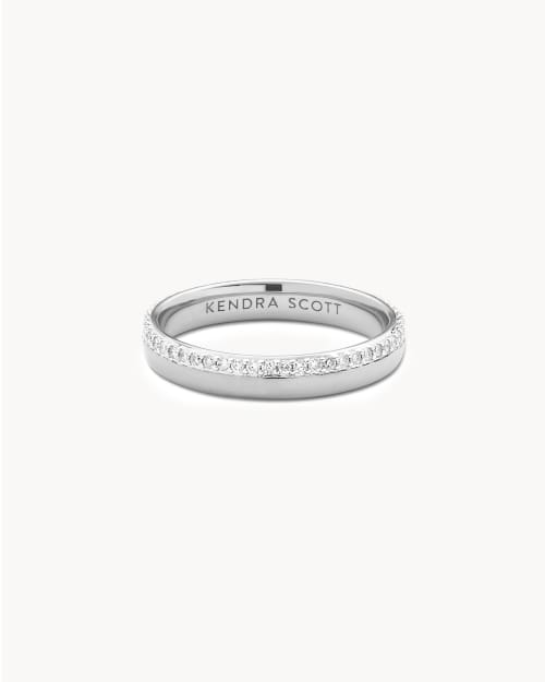 0.31 ct Whitney 14k White Gold Band Ring in White Diamond