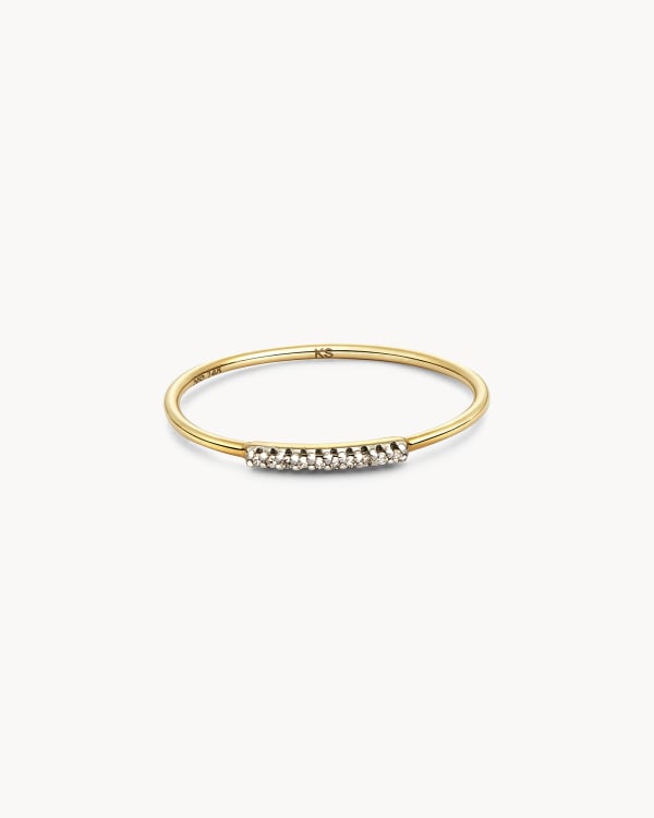 Mila 14k Yellow Gold Band Ring in White Diamond by Kendra Scott for a graduation gifts for her idea