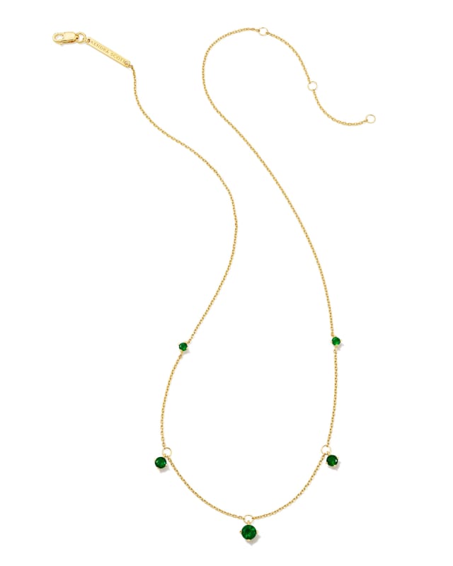 Blakely 18k Gold Vermeil Strand Necklace in Green Onyx image number 2.0