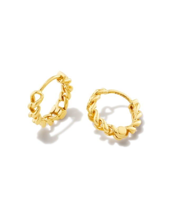 Grace Huggie Earrings in 18k Gold Vermeil image number 0.0