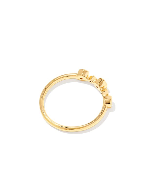 Davie 18k Gold Vermeil Trio Band Ring in White Sapphire | Kendra Scott