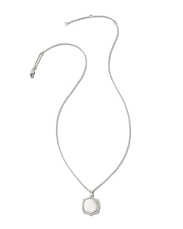 Davis Sterling Silver Luxe Charm Necklace in White Sapphire image number 2.0