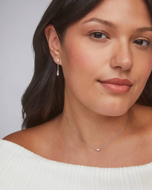 KENDRA SCOTT Juliette Gold Drop Earrings White Crystal