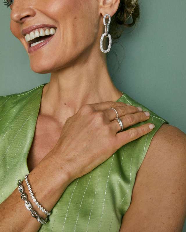 Emery Gold Tennis Bracelet in White Crystal | Kendra Scott