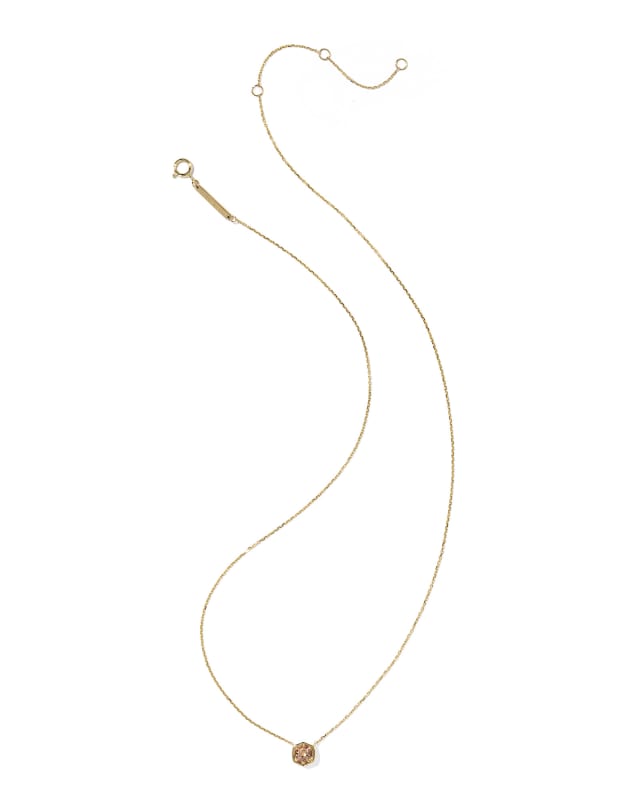 0.36 ct Lab Grown Gemstone Short 14k Yellow Gold Pendant  image number 1.0