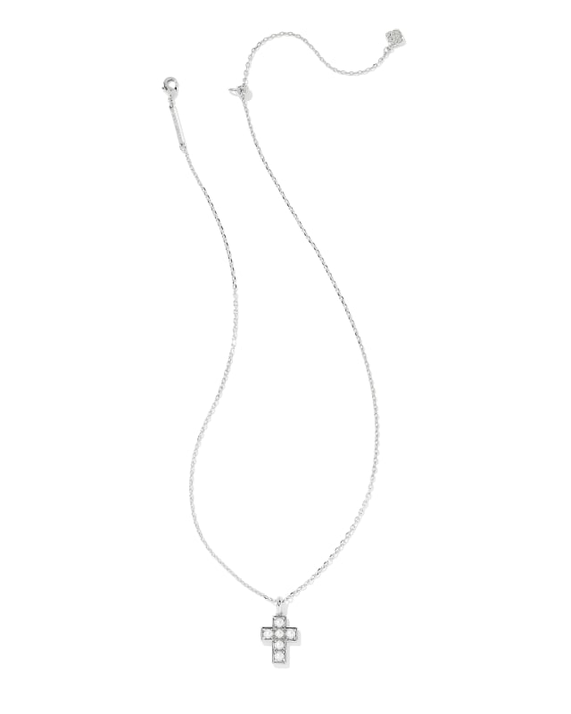 Sterling Silver Freshwater Cultured Pearl Cross Pendant Sterling Silver Freshwater Cultured Pearl Cross Pendant