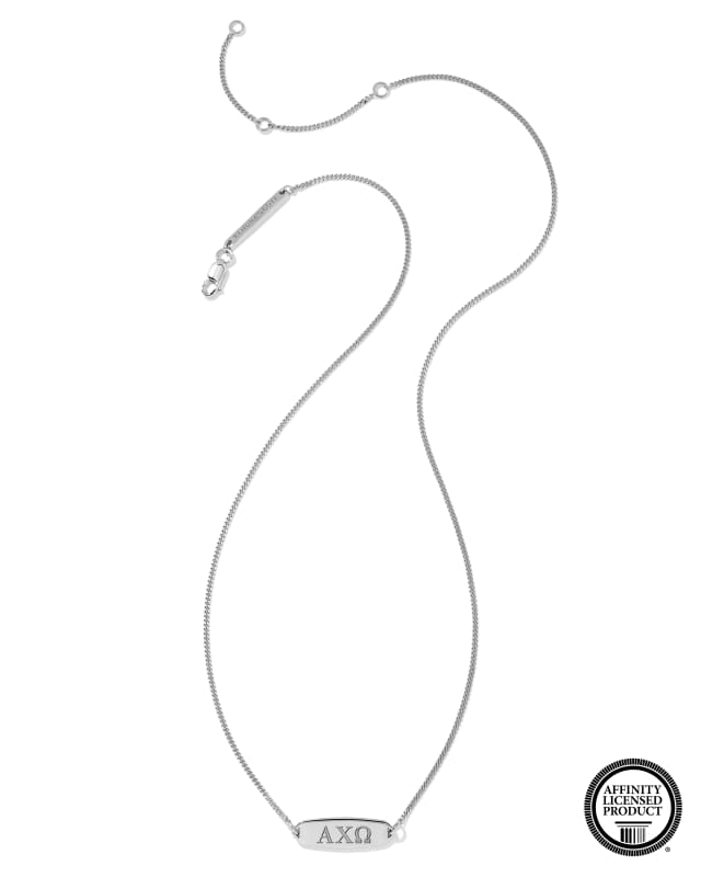 Alpha Chi Omega Pendant Necklace in Sterling Silver Kendra Scott