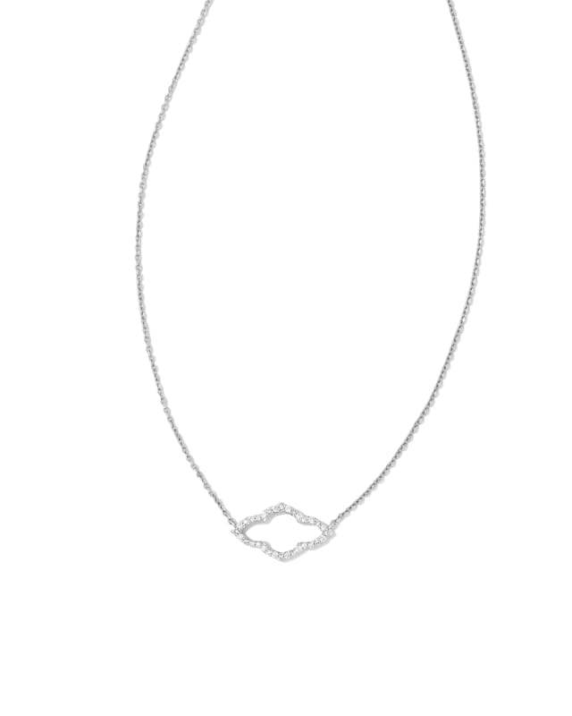 Abbie 14k White Gold Pendant Necklace in White Diamond image number 0.0