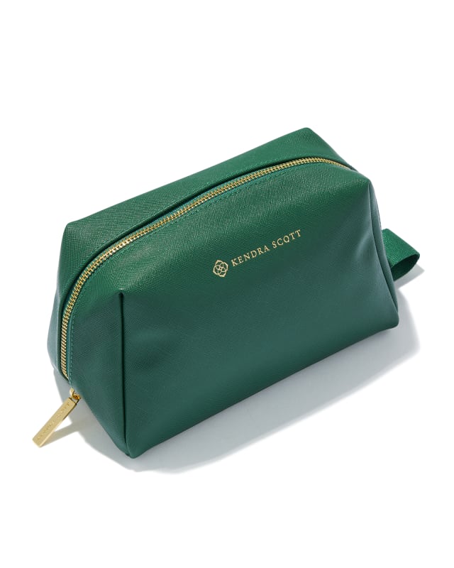 Large Cosmetic Zip Case in Green image number 0.0