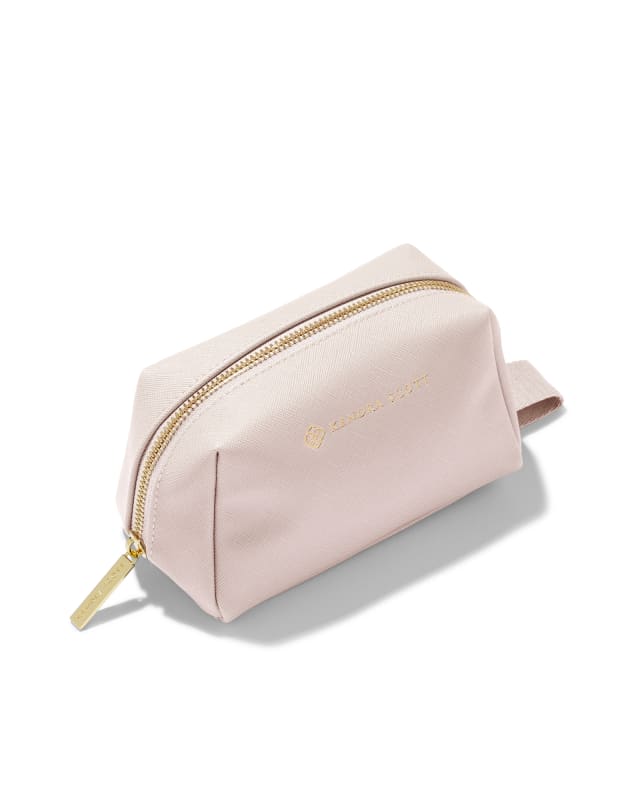 Small Cosmetic Zip Case in Light Pink | Kendra Scott