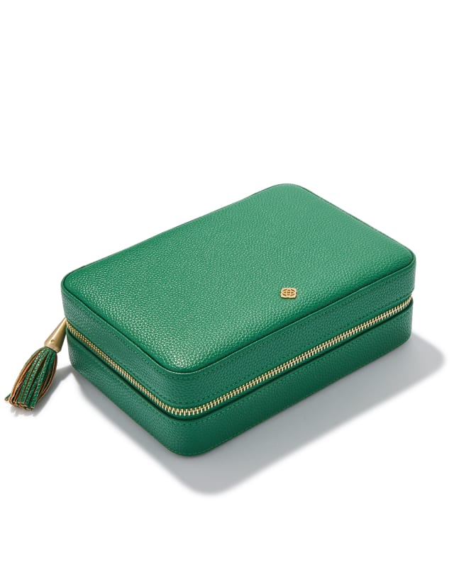 Medium Zip Jewelry Case in Green image number 0.0