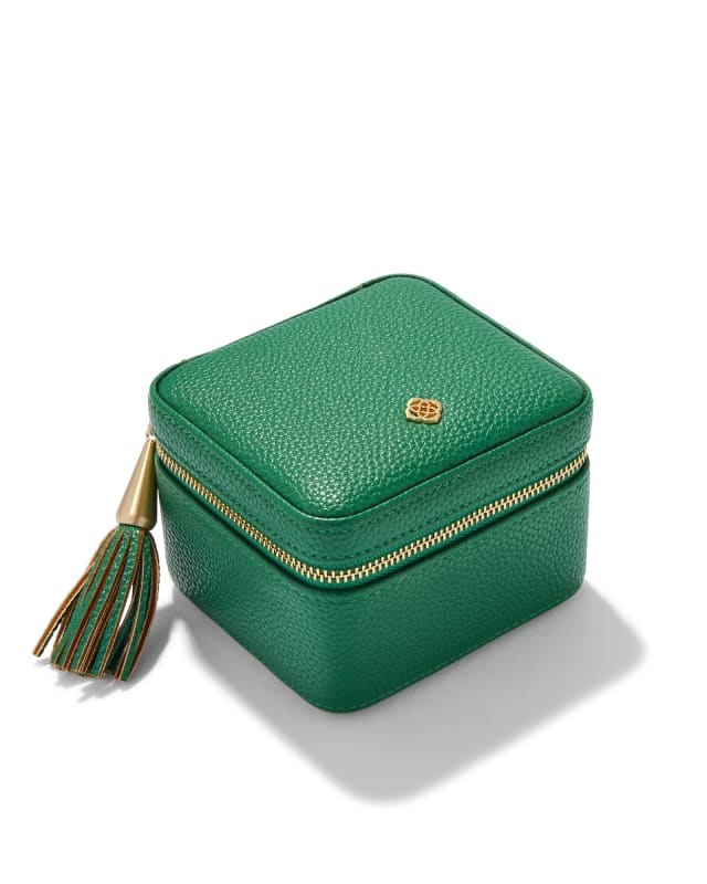 Small Zip Jewelry Case in Green image number 0.0