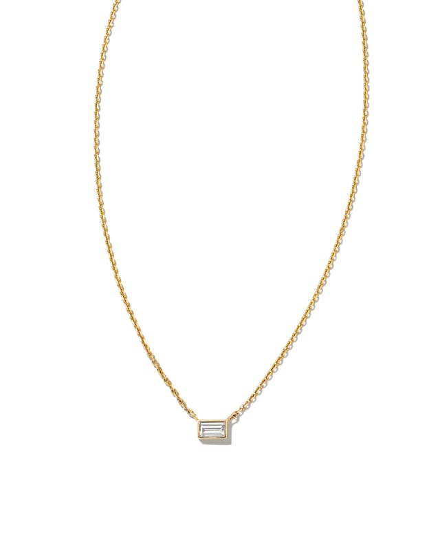 Kinsley Padlock Initial Necklace in Worn Gold