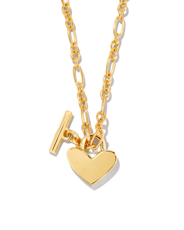 Initial Lock Necklace with Diamonds - Gold Vermeil