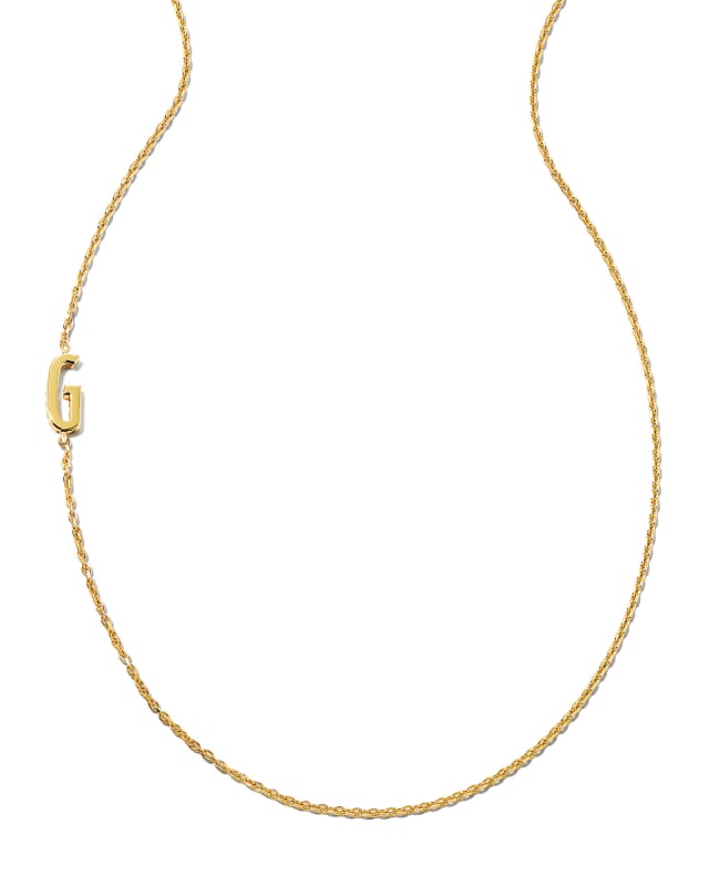 Letter G Inline Initial Necklace in 18k Gold Vermeil image number 0.0