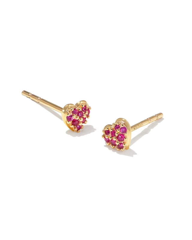 Madeline 14k Yellow Gold Stud Earrings in Ruby image number 0.0