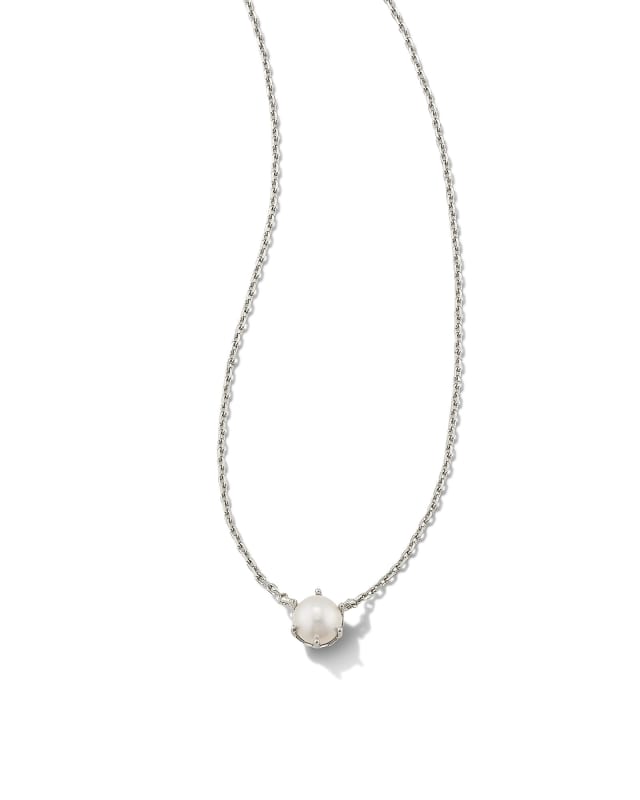 Ashton Silver Pendant Necklace in White Pearl image number 0.0