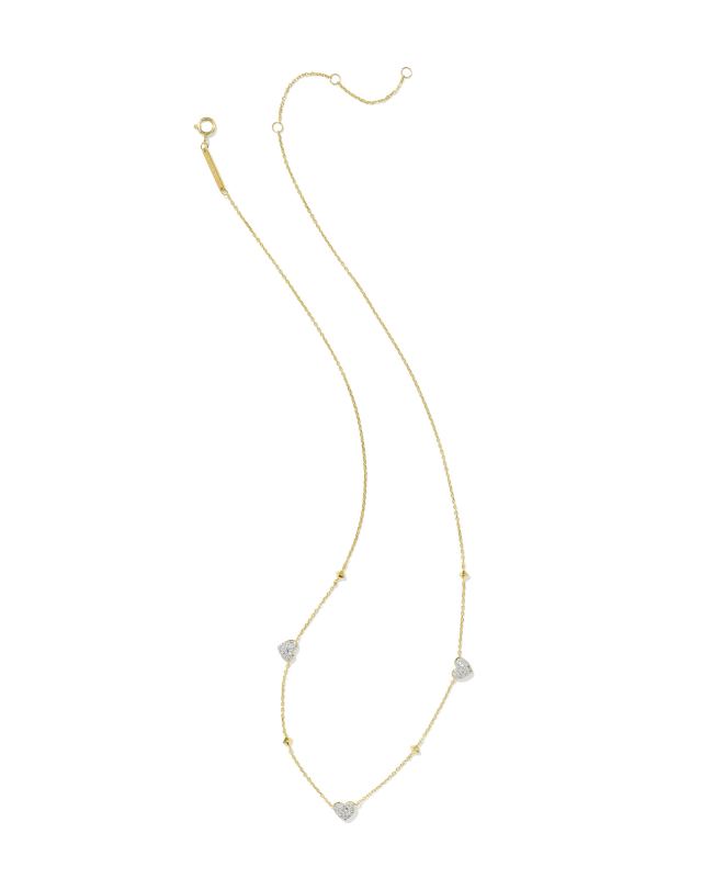 Madeline 14k Yellow Gold Strand Necklace in White Diamond image number 0.0