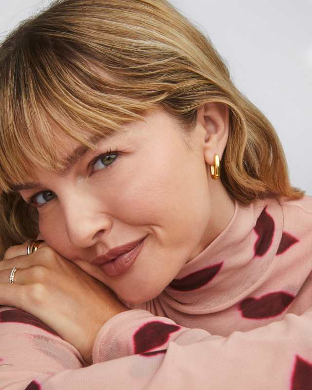 Ryleigh Wide Convertible Earrings in 18k Gold Vermeil image number 2.0